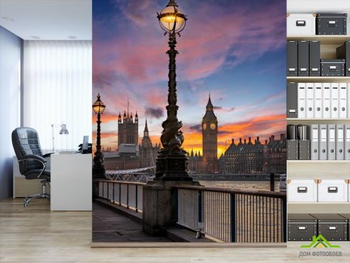 выбрать Фотообои фонари в Лондоне Фотообои Фотообои Города: вертикальная ориентация на стену