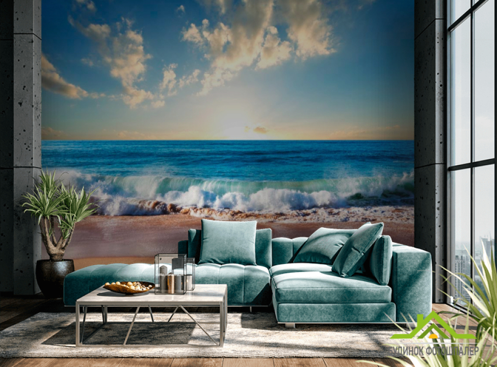 выбрать Фотошпалери Хвилі і захід Каталог фотошпалер на стіну