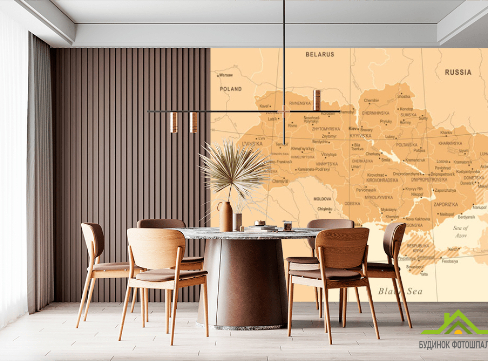 выбрать Фотообои Политическая карта Украины Фотообои карта Мира на стену