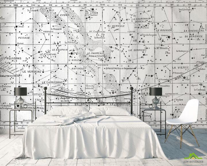 Фотообои Винтажная карта звездного неба