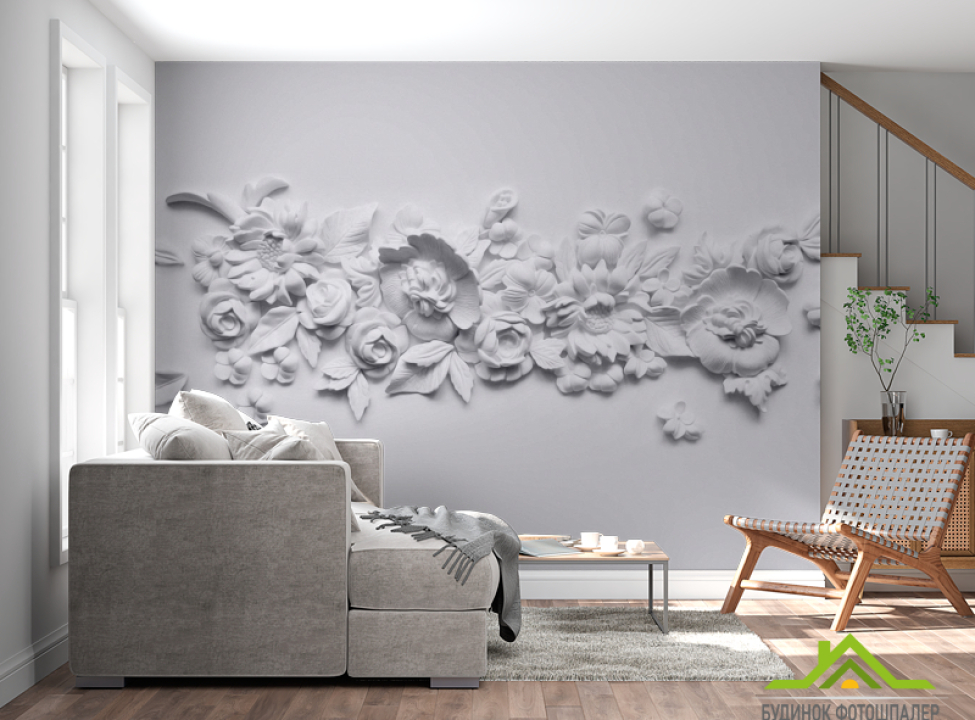 выбрать Фотообои Гипсовые цветы Каталог фотообоев на стену