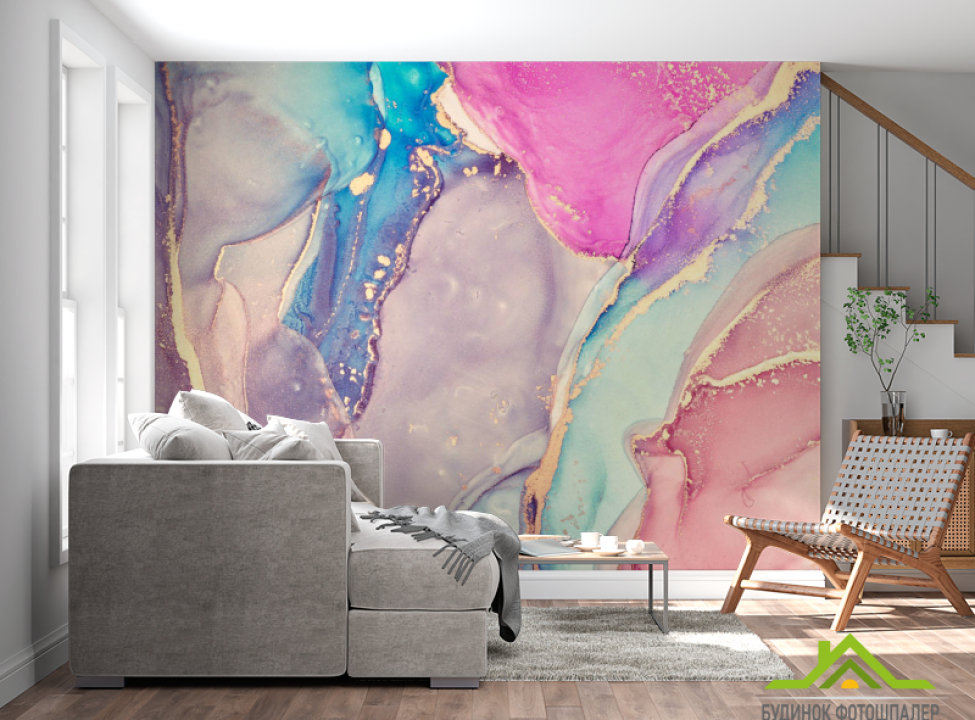 выбрать Фотообои Яркий разноцветный флюид Фотообои Fluid art на стену
