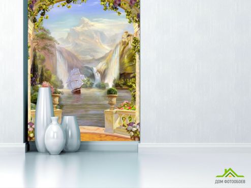 выбрать Фотообои Водопад Фотообои Фотообои Дизайнерские фрески: рисунок, вертикальная  на стену