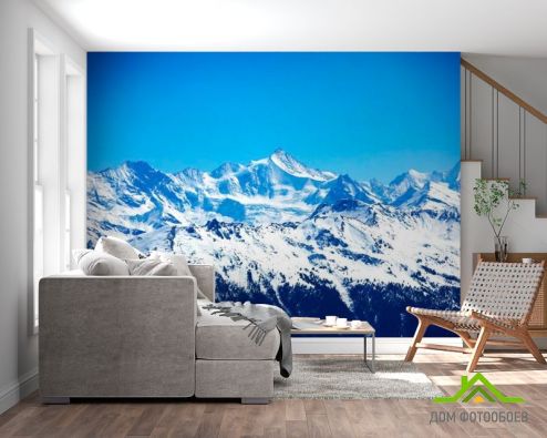 выбрать Фотообои Горы покрытые снегом Фотообои Фотообои Природа - Зима, голубой на стену