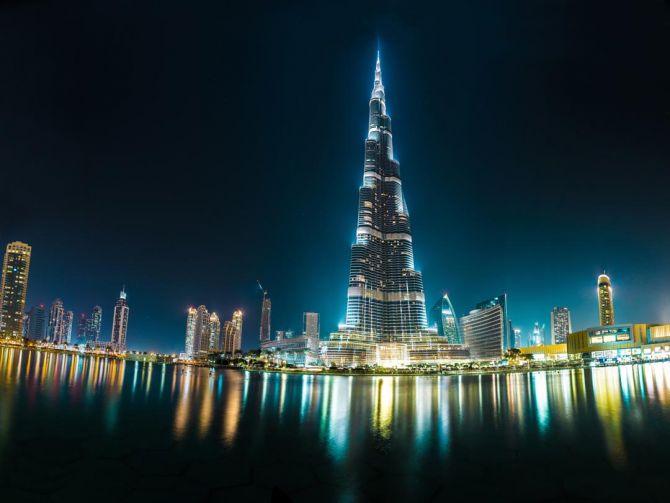 Фотообои Дубаи ночью