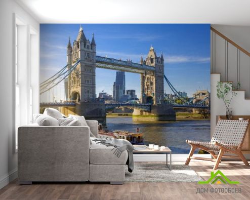 выбрать Фотообои пароход у Лондонского моста Фотообои, цвет: «» на стену
