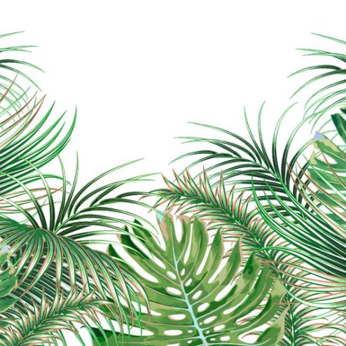 выбрать Фотообои тропические листья Зеленые фотообои на стену