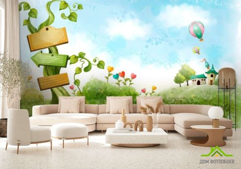 выбрать Фотообои Воздушные шары Фотообои Фотообои Иллюстрации: горизонталная, горизонтальная, зелений, зеленый ориентация на стену