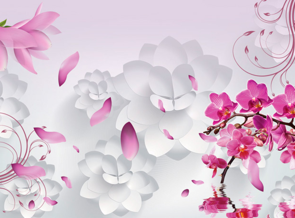 выбрать Фотошпалери 3D квіти Каталог фотошпалер на стіну