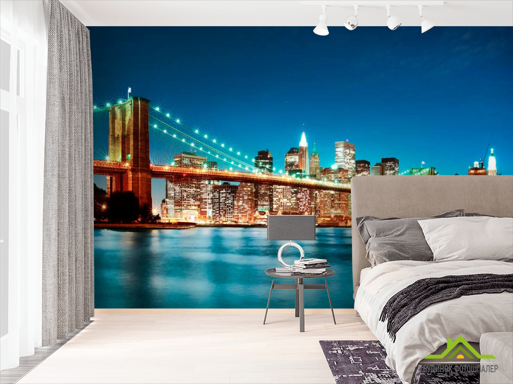 Фотообои Мост  ночного New York