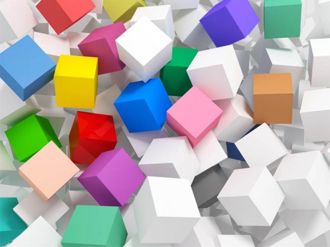 Фотообои Разноцветные кубы