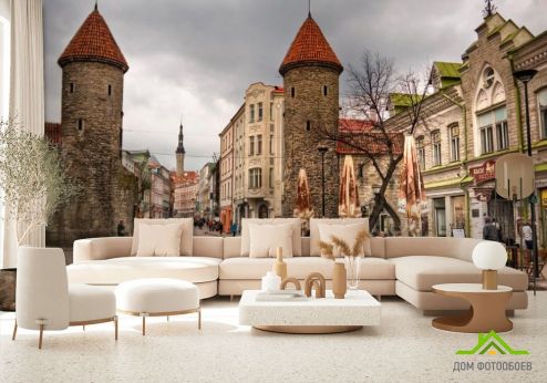 выбрать Фотообои Улица в Таллине, Эстония Фотообои Старый город на стену
