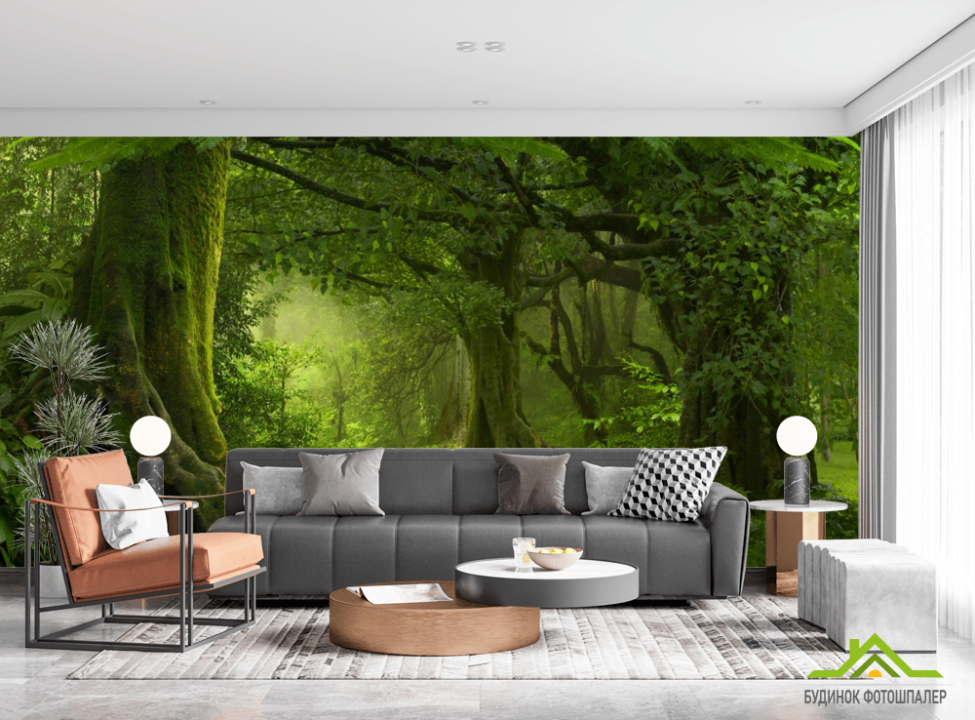 выбрать Фотообои зеленый лес Каталог фотообоев на стену