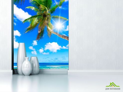 выбрать Фотообои Полдень, море, пальмы Фотообои, цвет: «вертикальная» на стену