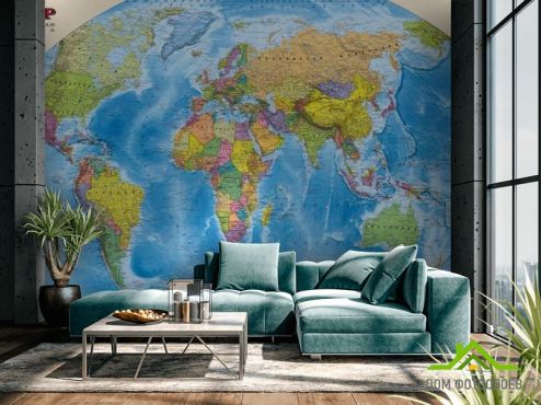 выбрать Фотообои Карта мира  на стену