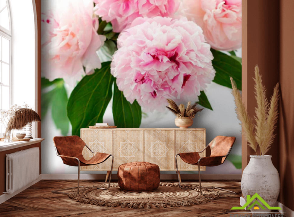 выбрать Фотошпалери Блідо-рожеві півонії Каталог фотошпалер на стіну