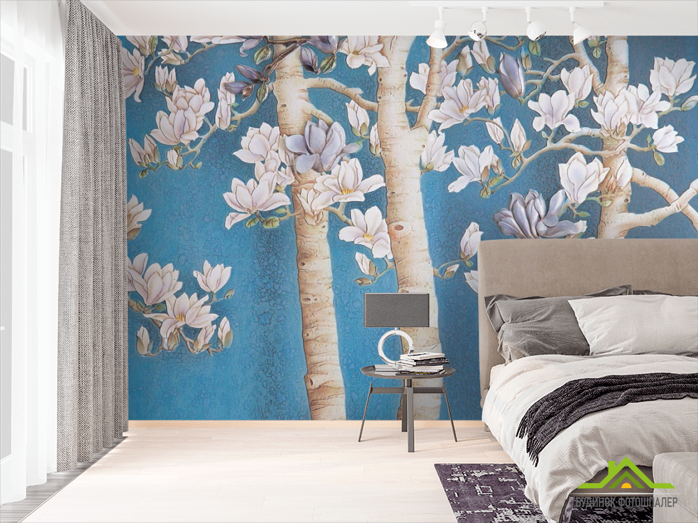 Фотошпалери Магнолії барельєф