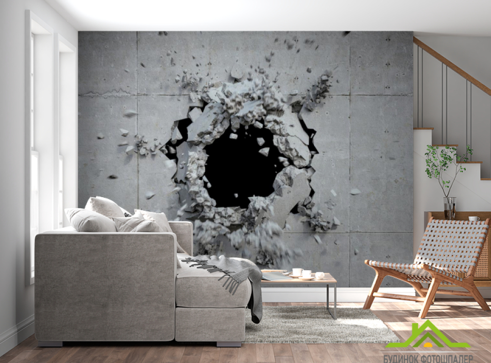 выбрать Фотообои Разбитая каменная стена Каталог фотообоев на стену