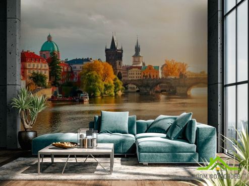 выбрать Фотообои Прага, Карлов мост Фотообои, цвет: «разноцветный» на стену