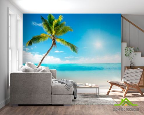 выбрать Фотообои Пальма, солнце, пляж Фотообои Пляж на стену