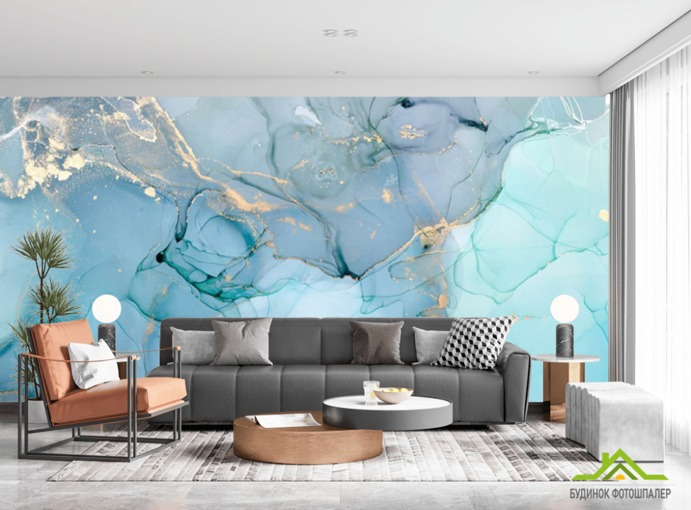 выбрать Фотообои Голубой флюид Каталог фотообоев на стену