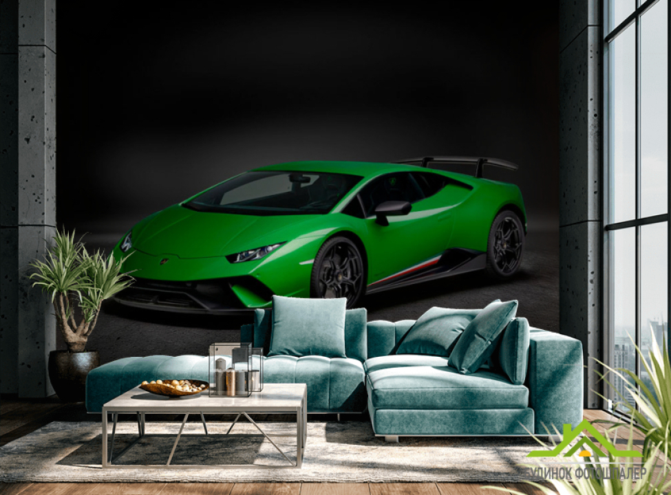 выбрать Фотообои Зеленая машина Фотообои Транспорт на стену