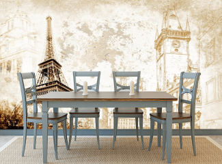 Фотошпалери в інтер'єрі маленької кухні - 10 фотоідей