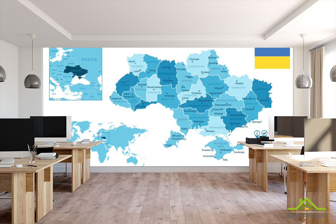 Фотошпалери Карта України