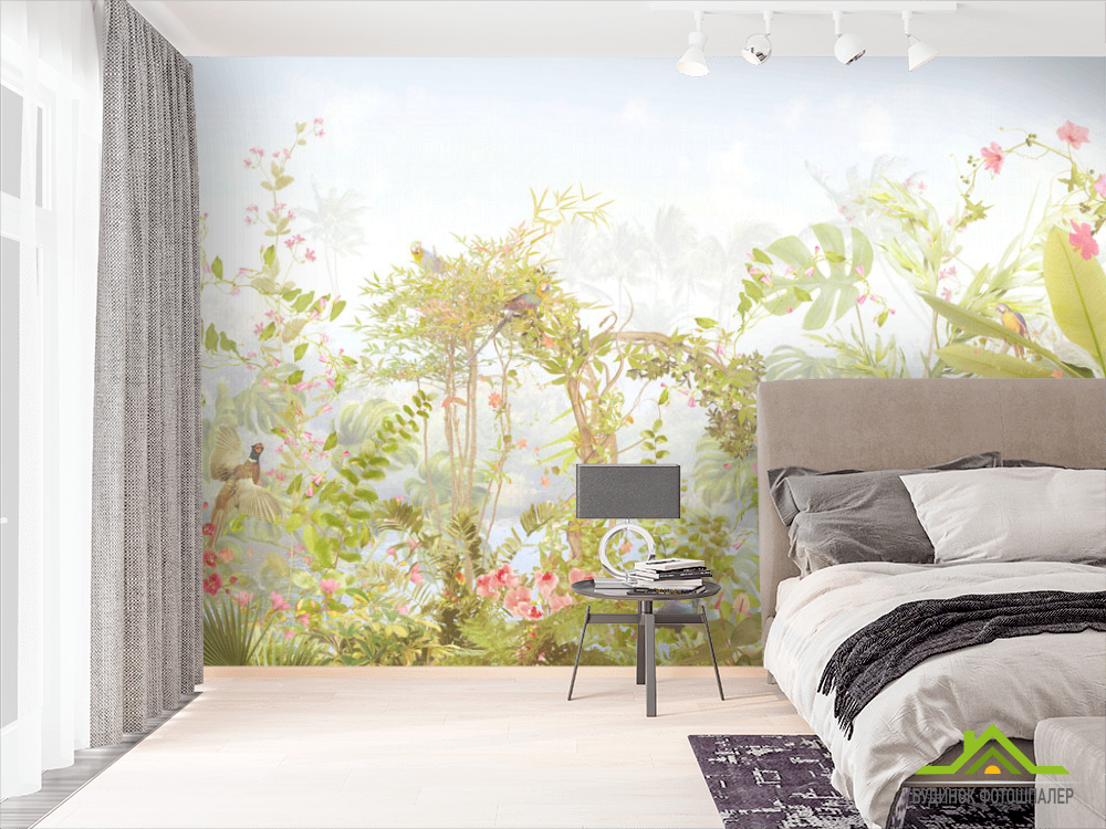 Фотообои Зеленые дикие листья