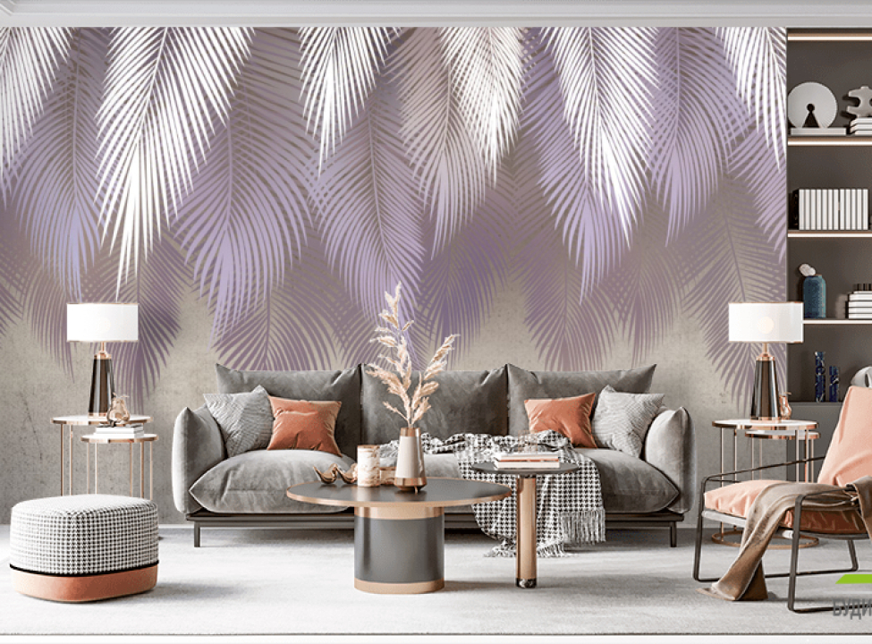 выбрать Фотошпалери сірі листя на стіну Каталог фотошпалер на стіну