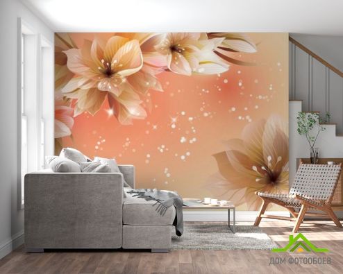 выбрать Фотошпалери 3D чарівні квіти Фотошпалери, колір: «фото» на стіну