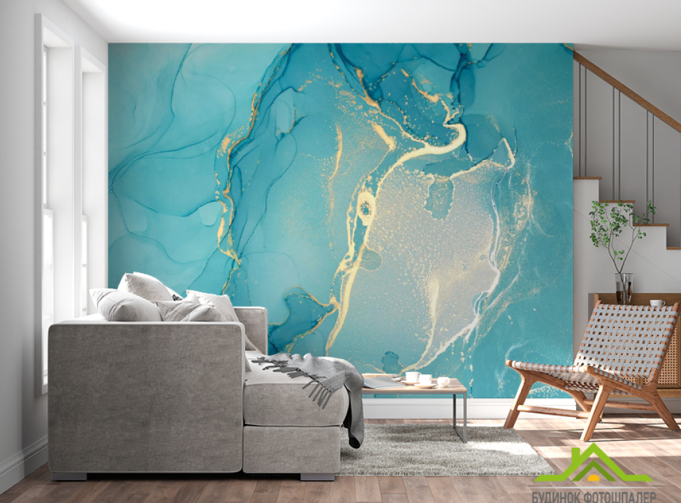 выбрать Фотошпалери Fluid art Бірюзовий Фотошпалери Fluid art на стіну
