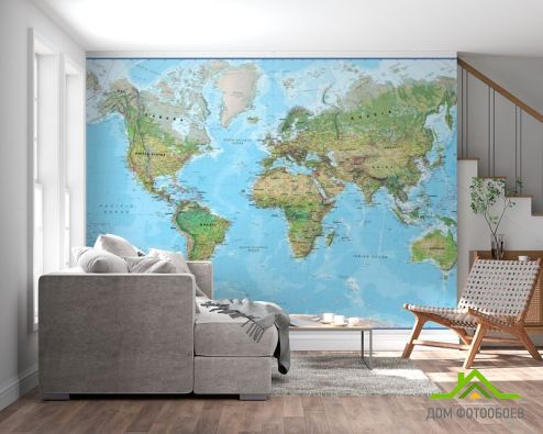 выбрать Фотообои Вся карта мира Фотообои карта Мира на стену