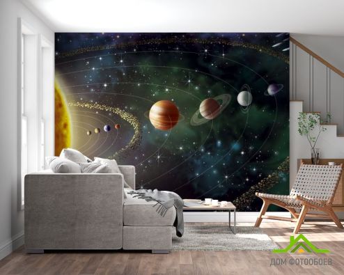 выбрать Фотошпалери Планети сонячної системи Фотошпалери, колір: «квадратна, горизонтальна» на стіну
