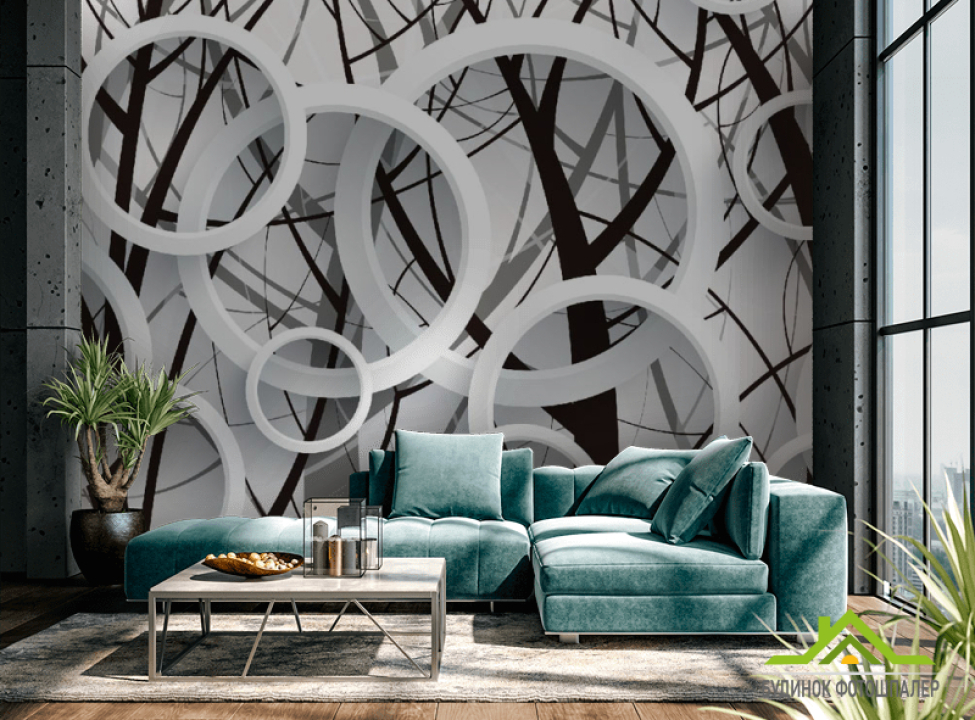 выбрать Фотошпалери 3Д круги Каталог фотошпалер на стіну
