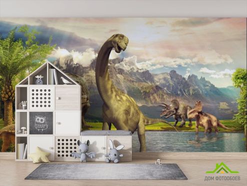 выбрать Фотообои Динозавры в природе  на стену