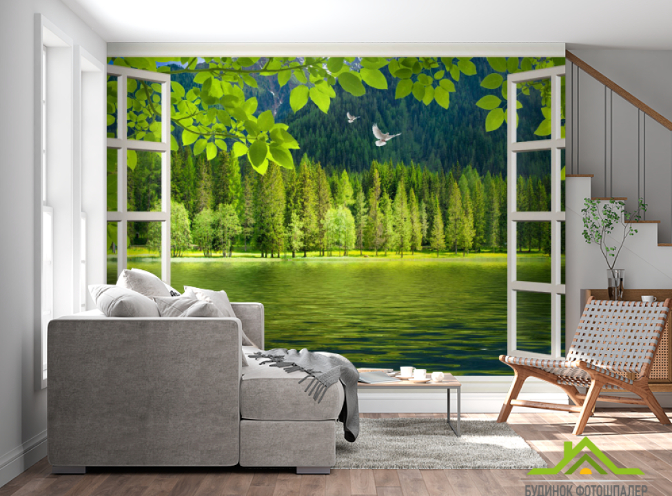 выбрать Фотообои Лес за окном Каталог фотообоев на стену