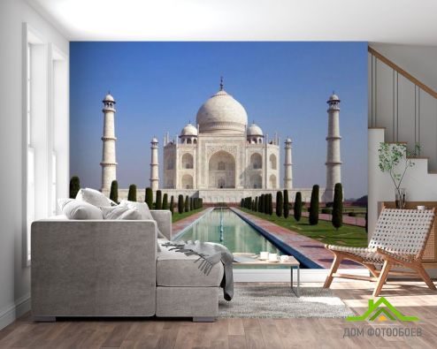 выбрать Фотообои Тадж Махал, Индия Фотообои Фотообои Соборы и дворцы: фото, разноцветный  на стену