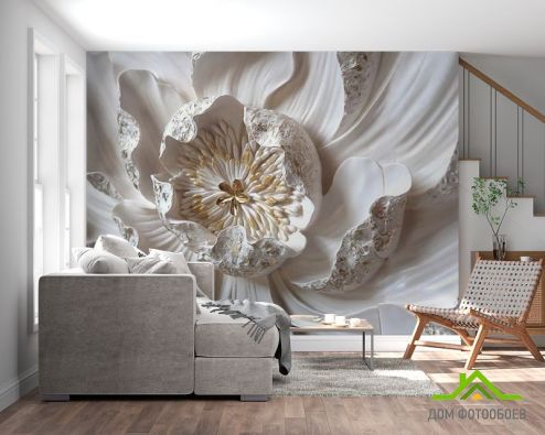 выбрать Фотообои Макро керамический цветок Фотообои 3Д на стену