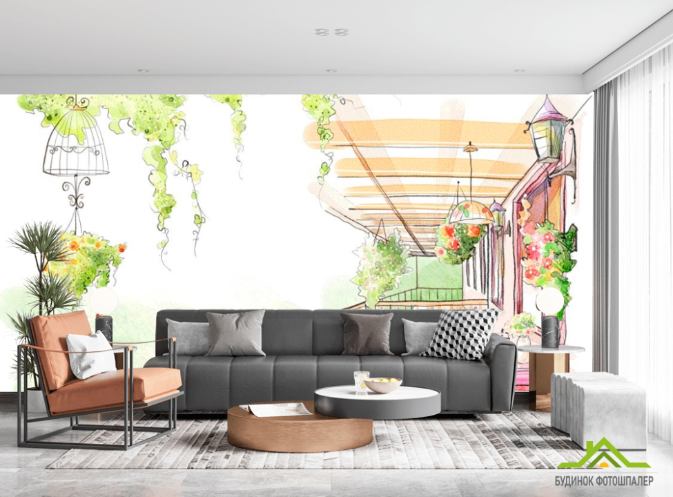 выбрать Фотообои Балкон Фотообои Иллюстрации на стену