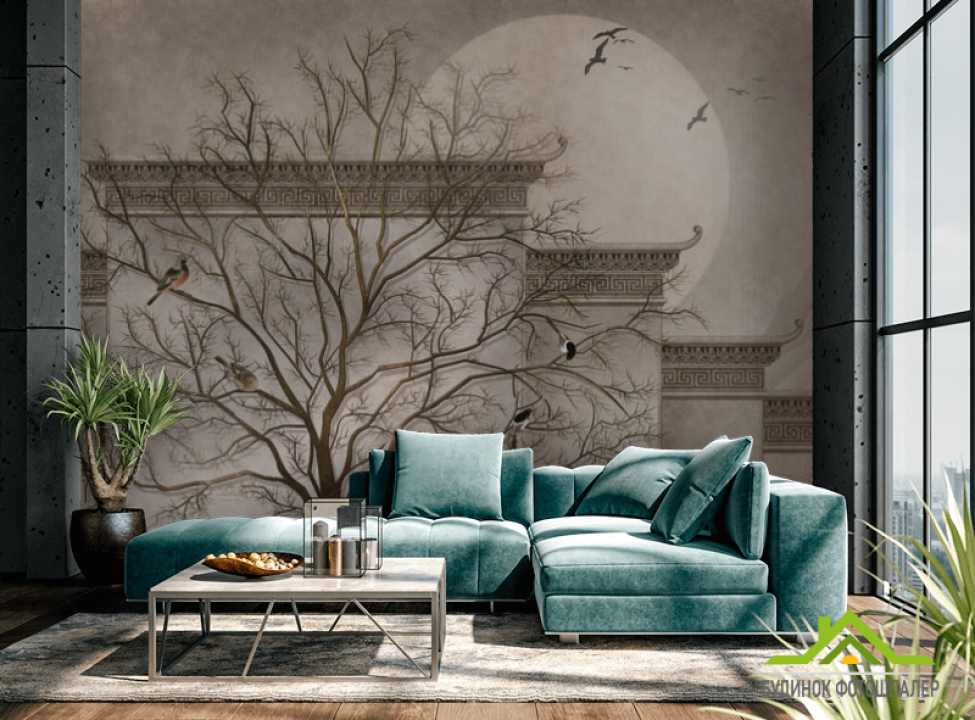 выбрать Фотошпалери дерево і птиці Каталог фотошпалер на стіну