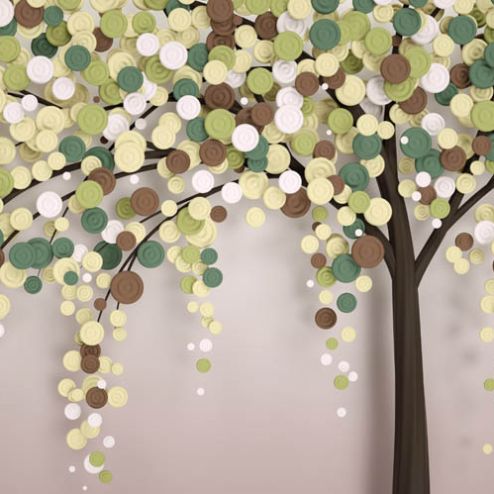 выбрать Фотообои дизайнерское дерево Зеленые фотообои на стену