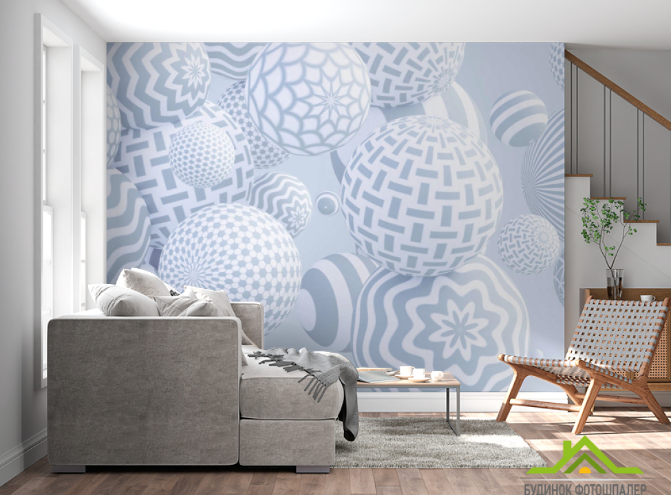 выбрать Фотообои Серые шары 3д Фотообои 3Д на стену