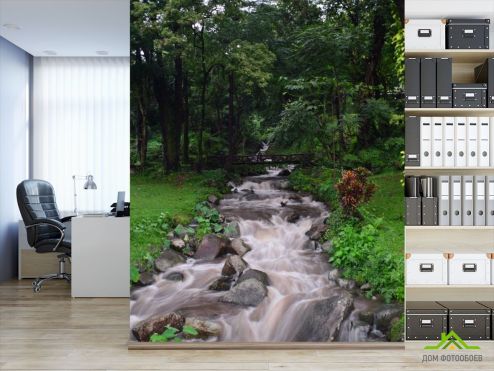 выбрать Фотошпалери сірий водоспадик на струмку Фотошпалери Фотошпалери Природа -  на стіну