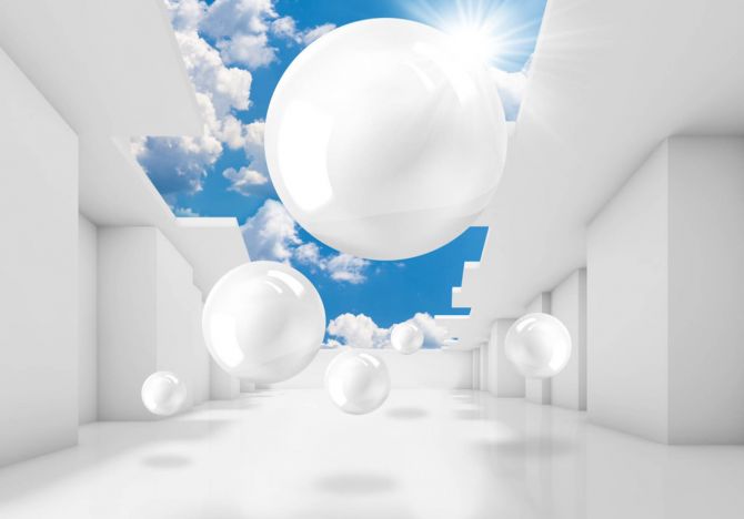 Фотообои 3д шары и небо