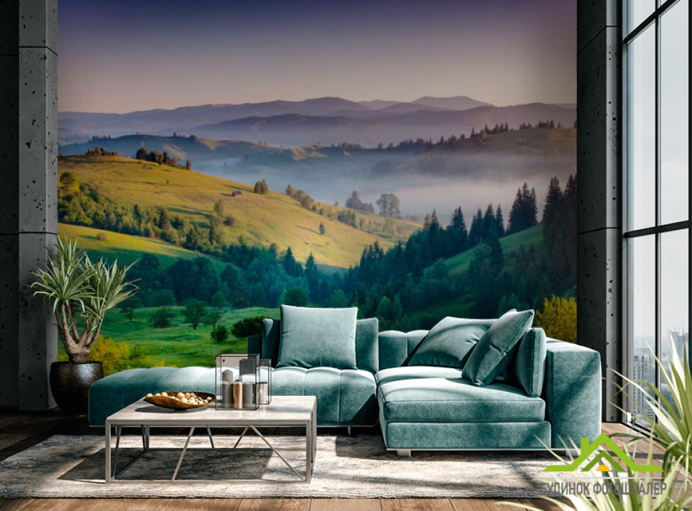 выбрать Фотошпалери Туман в горах Каталог фотошпалер на стіну