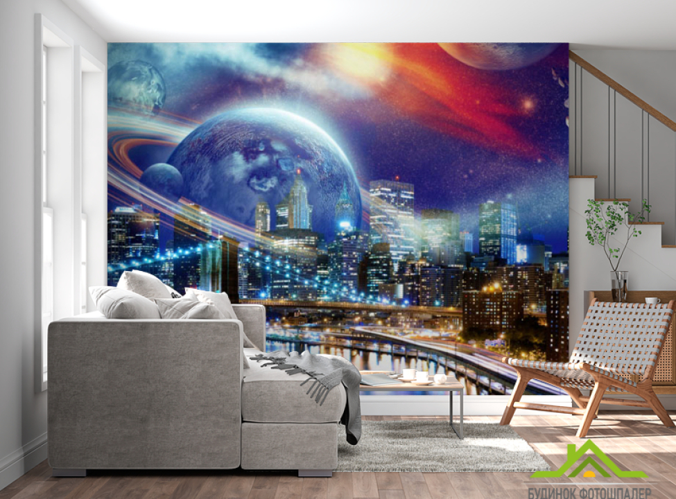 выбрать Фотошпалери місто і космос Каталог фотошпалер на стіну