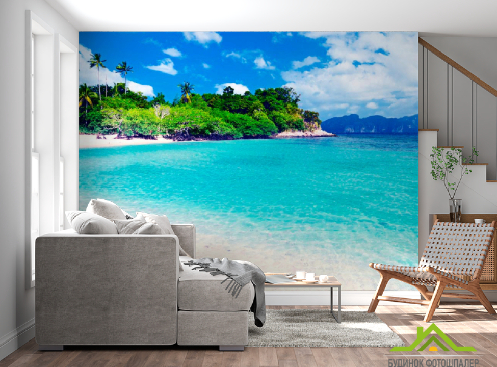 выбрать Фотошпалери Бірюзовий затока Фотошпалери Море на стіну