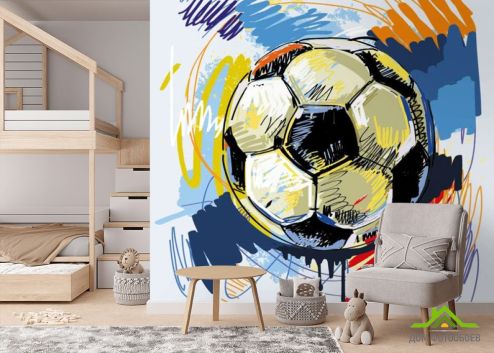 выбрать Фотообои Рисованный мяч Фотообои в детскую на стену