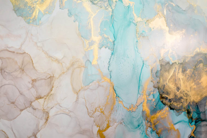 Фотообои Fluid art в бирюзовом оттенке
